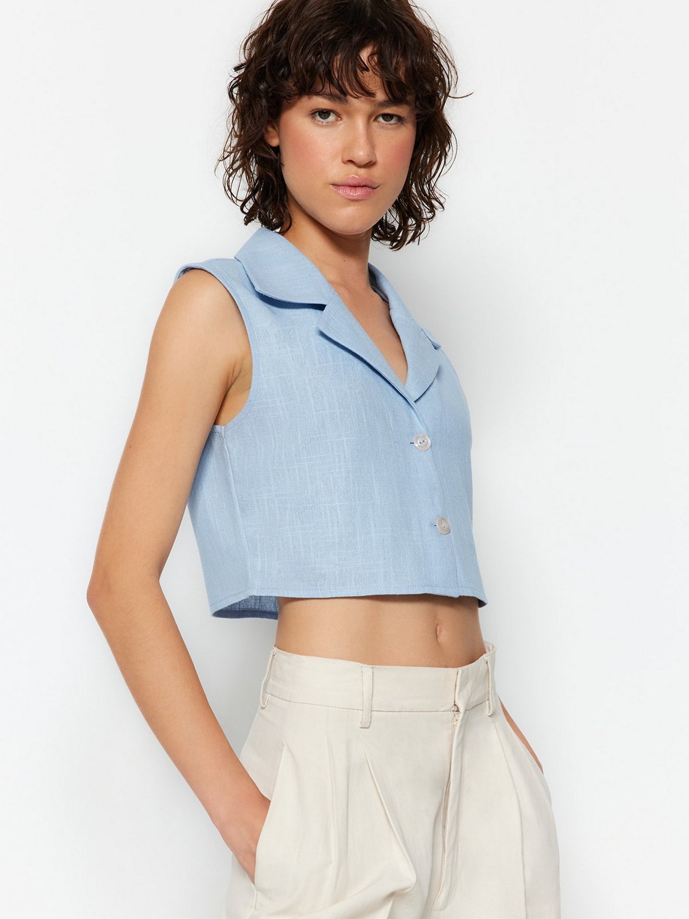 Топ Trendyol модель TWOSS23GO00445/Mavi Фото