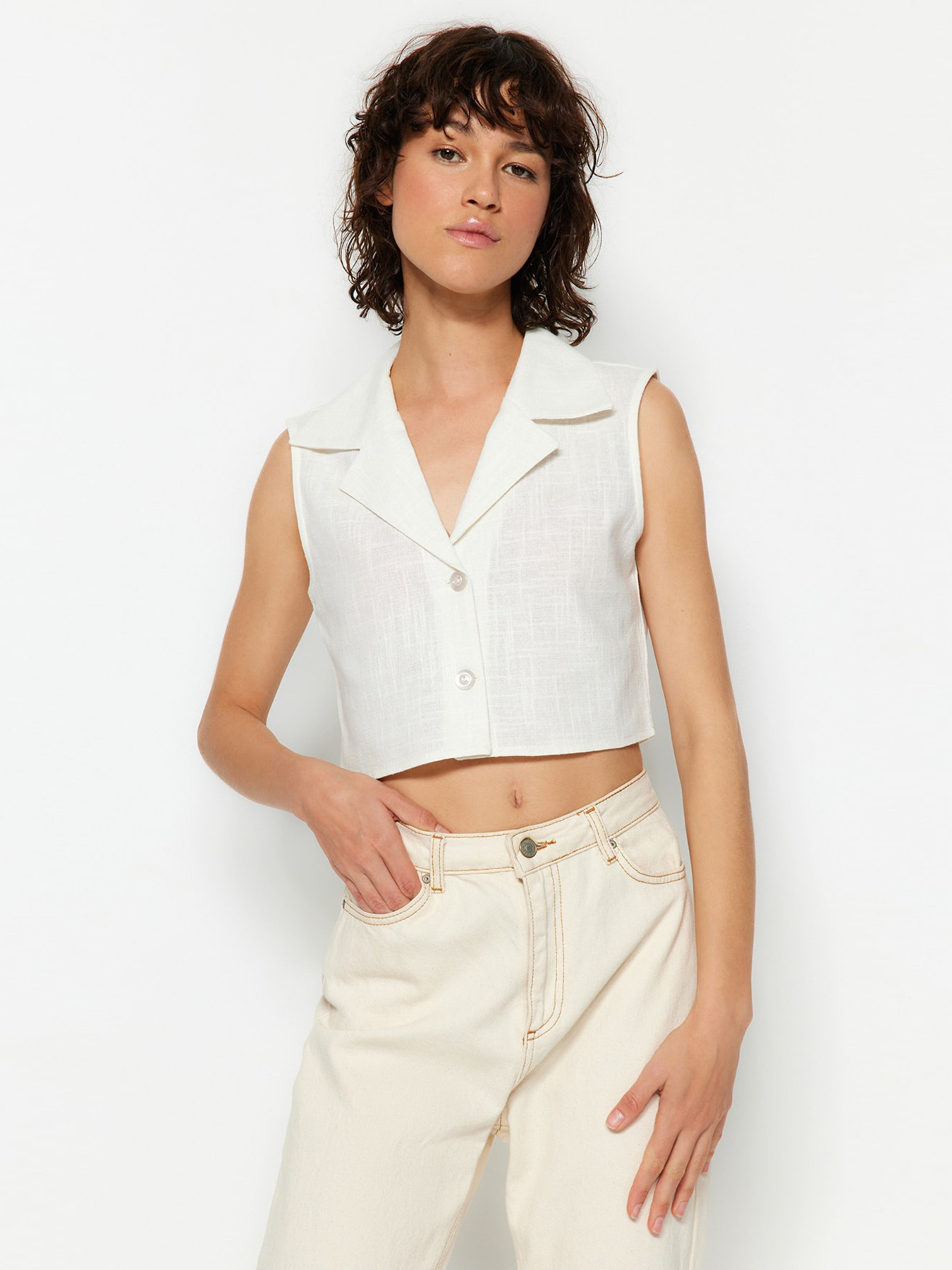 Топ Trendyol модель TWOSS23GO00445/Tas Фото