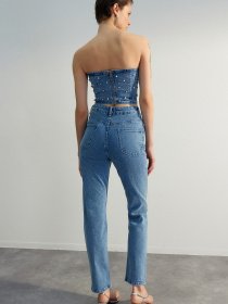 Прямі джинси Trendyol модель TWOSS23JE00217/Mavi Фото