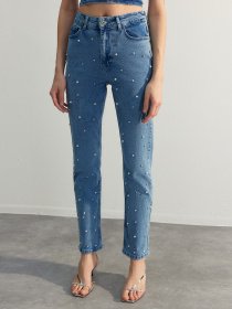 Прямі джинси Trendyol модель TWOSS23JE00217/Mavi Фото