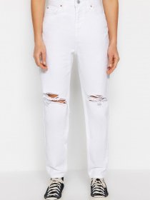 Широкі джинси Trendyol модель TWOSS23JE00274/Beyaz Фото