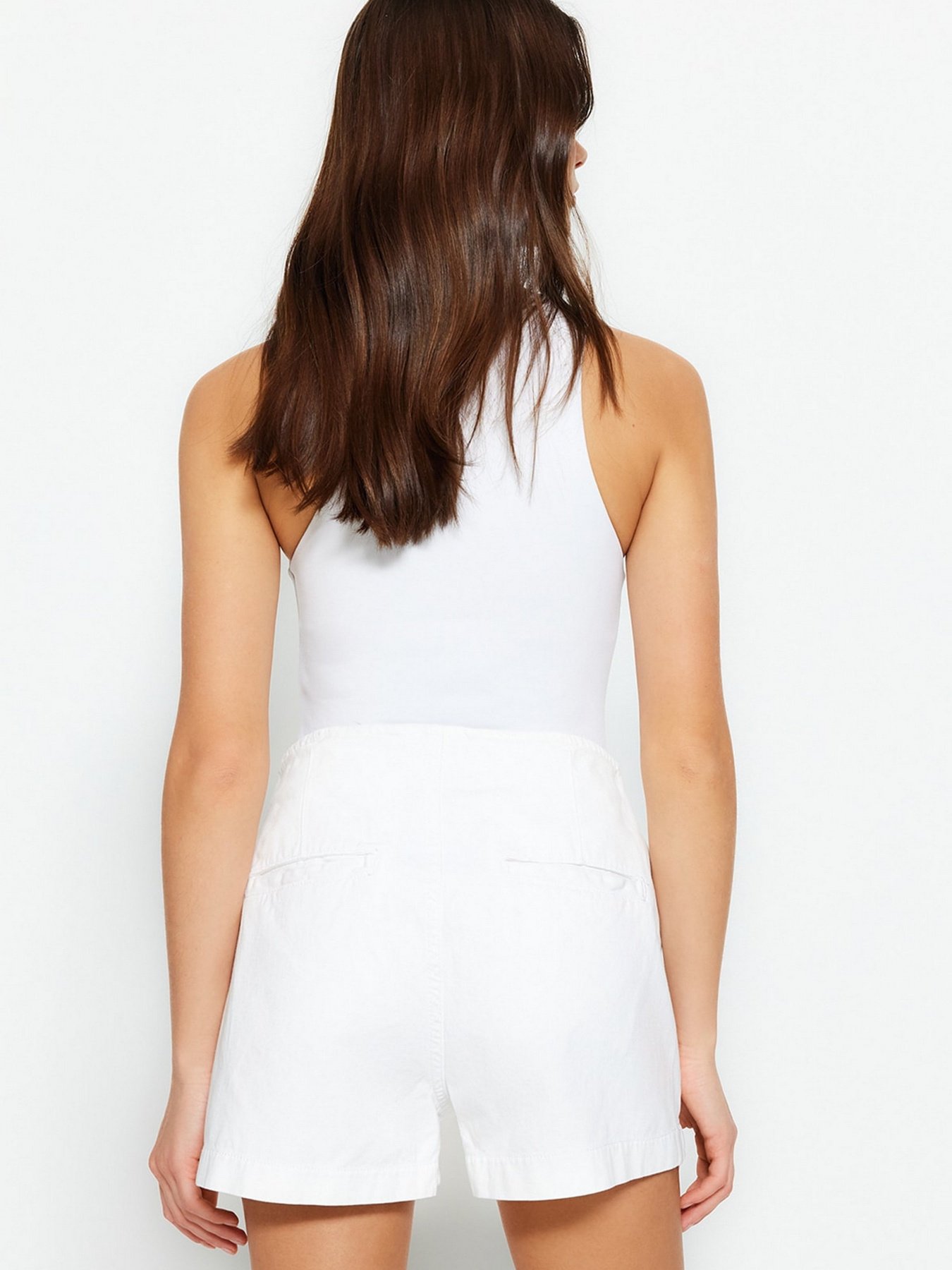 Повсякденні шорти Trendyol модель TWOSS23SR00188/Beyaz Повсякденні шорти Trendyol модель TWOSS23SR00188/Beyaz Фото