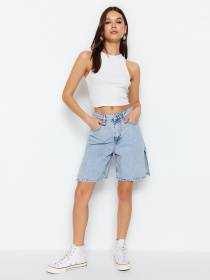 Джинсові шорти Trendyol модель TWOSS23SR00267/Acik Mavi Фото
