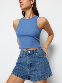 Джинсові шорти Trendyol модель TWOSS23SR00271/Mavi Джинсові шорти Trendyol модель TWOSS23SR00271/Mavi Фото