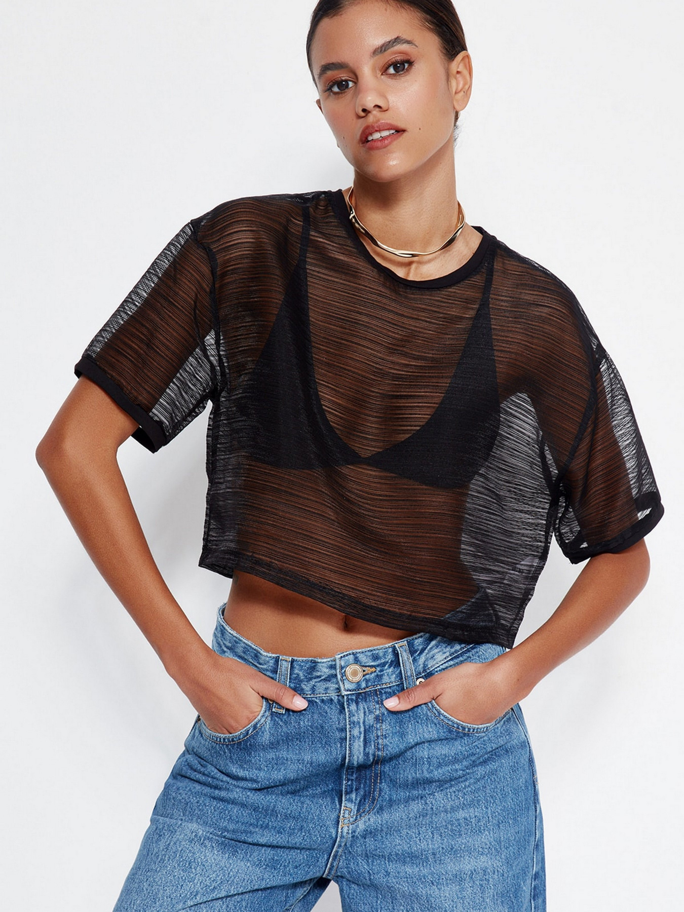 Футболка Trendyol модель TWOSS23TS00015/Siyah Фото