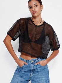 Футболка Trendyol модель TWOSS23TS00015/Siyah Фото