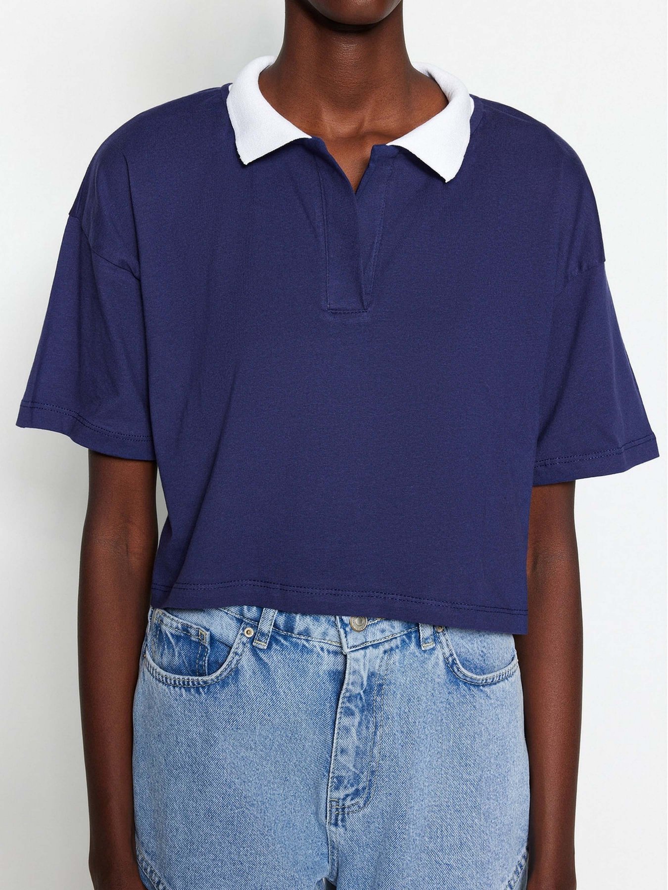 Футболка Trendyol модель TWOSS23TS00024/Lacivert Фото