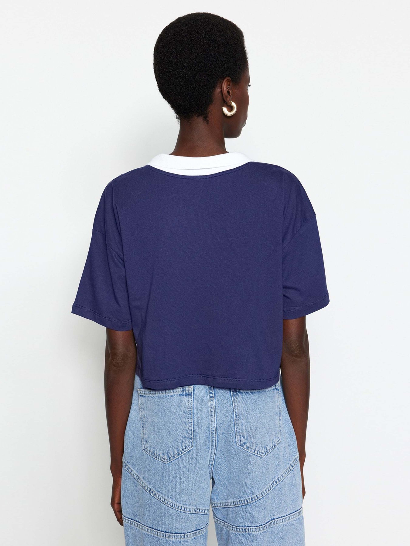 Футболка Trendyol модель TWOSS23TS00024/Lacivert Фото