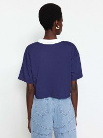 Футболка Trendyol модель TWOSS23TS00024/Lacivert Фото