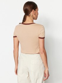Футболка Trendyol модель TWOSS23TS00100/Bej Фото
