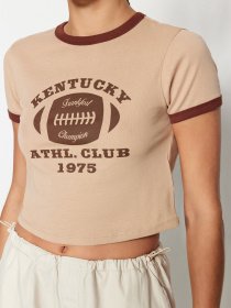 Футболка Trendyol модель TWOSS23TS00100/Bej Фото