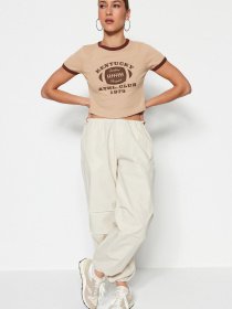 Футболка Trendyol модель TWOSS23TS00100/Bej Фото