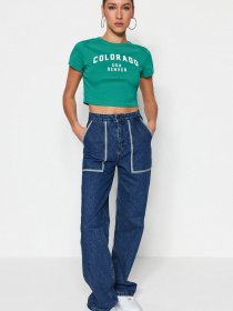 Футболка Trendyol модель TWOSS23TS00101/Yesil Фото