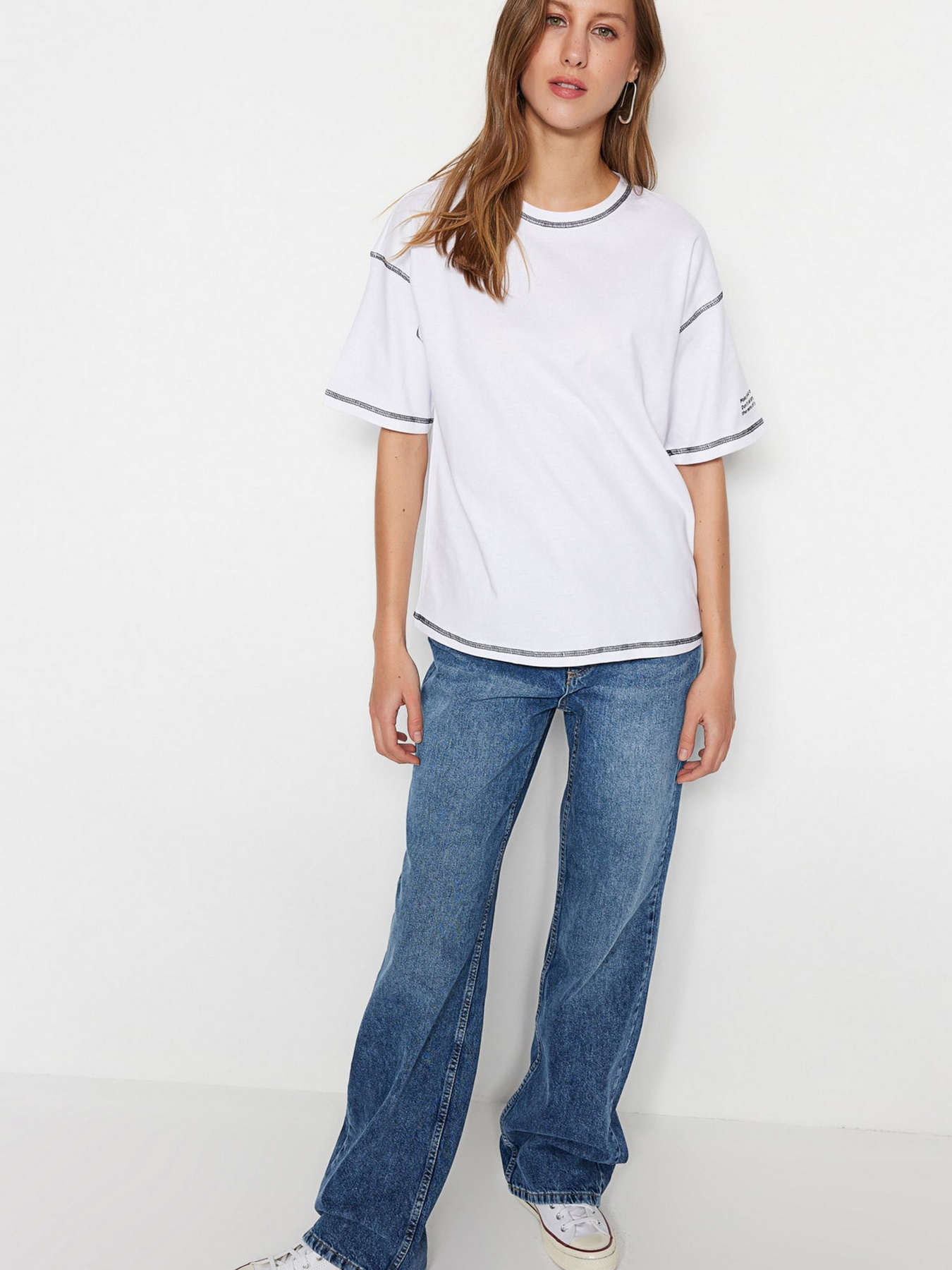 Футболка Trendyol модель TWOSS23TS00105/Beyaz Фото