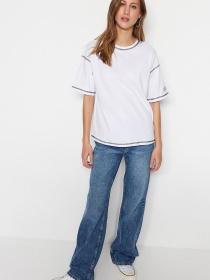 Футболка Trendyol модель TWOSS23TS00105/Beyaz Фото