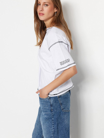 Футболка Trendyol модель TWOSS23TS00105/Beyaz Фото