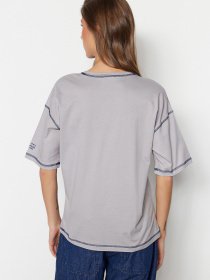 Футболка Trendyol модель TWOSS23TS00105/Gri Фото