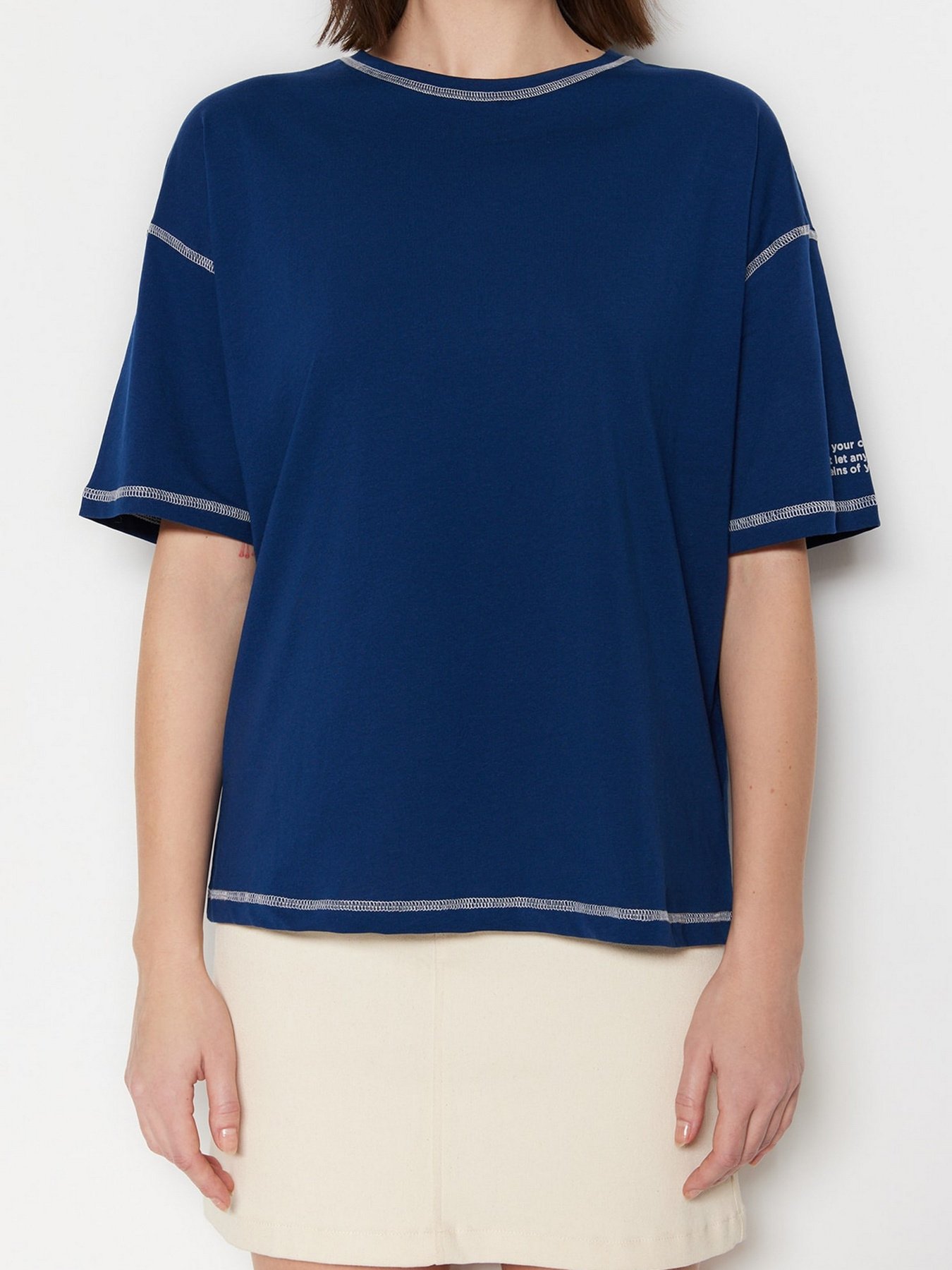 Футболка Trendyol модель TWOSS23TS00105/Lacivert Фото