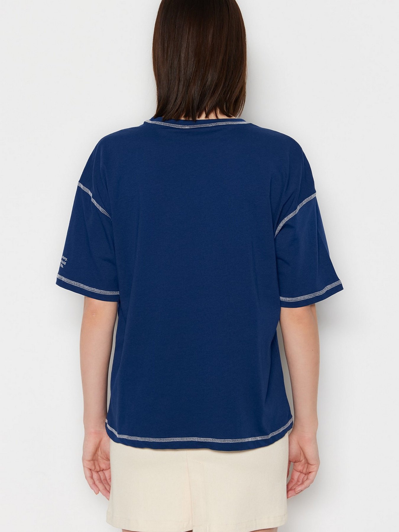 Футболка Trendyol модель TWOSS23TS00105/Lacivert Фото