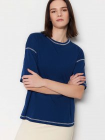 Футболка Trendyol модель TWOSS23TS00105/Lacivert Фото