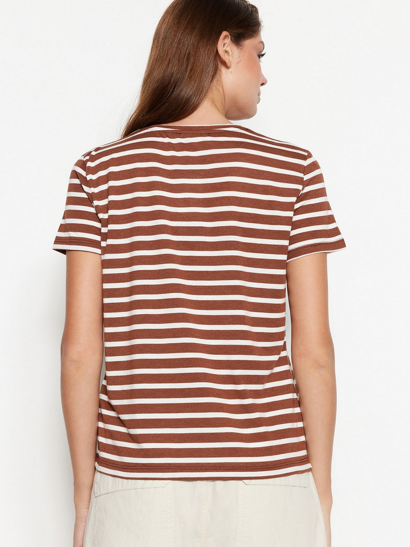 Футболка Trendyol модель TWOSS23TS00132/Kahverengi Фото