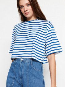 Футболка Trendyol модель TWOSS23TS00136/Lacivert Фото