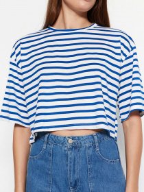 Футболка Trendyol модель TWOSS23TS00136/Lacivert Фото