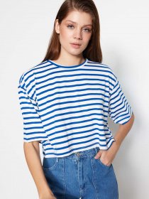 Футболка Trendyol модель TWOSS23TS00136/Lacivert Фото