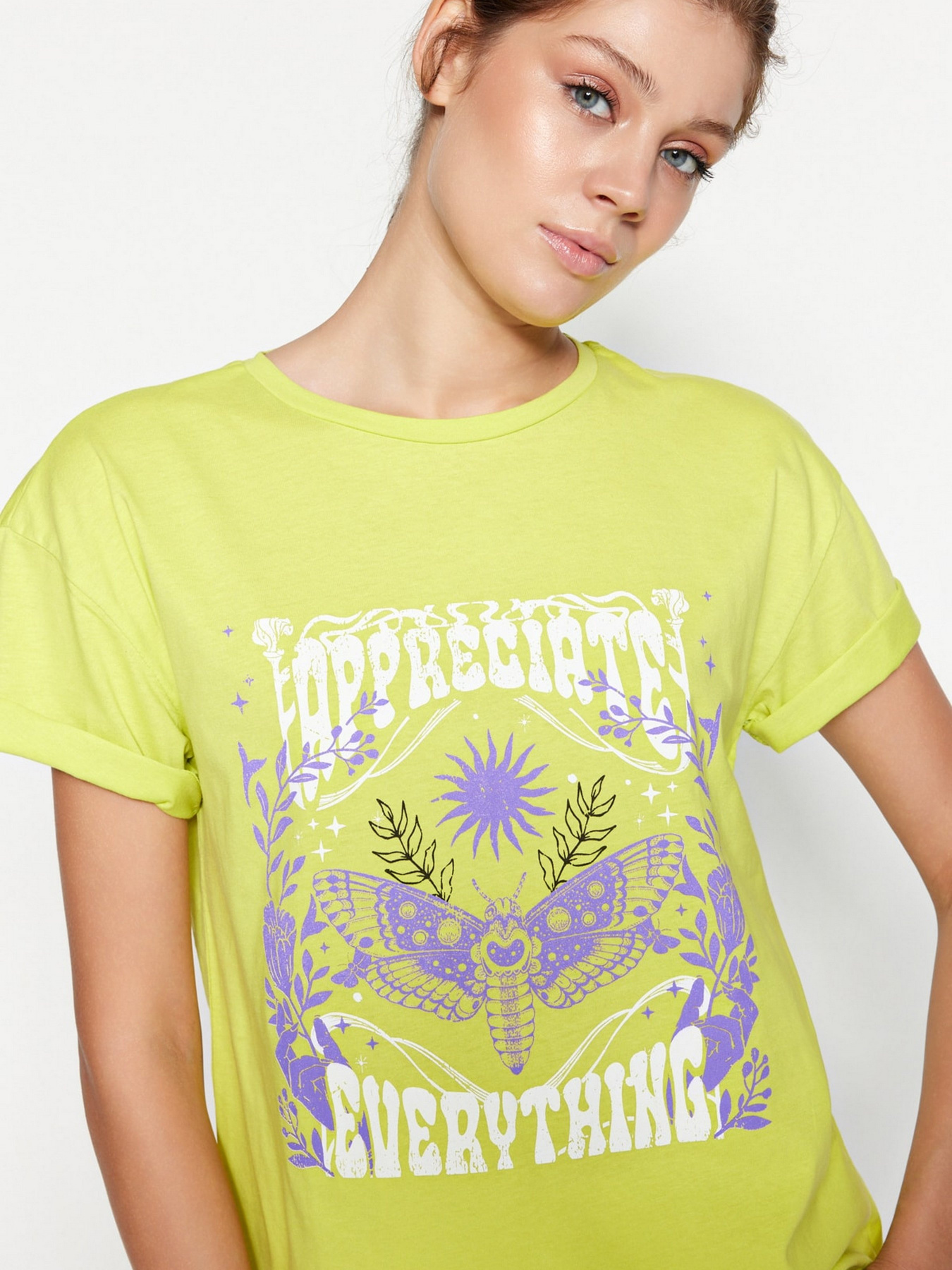 Футболка Trendyol модель TWOSS23TS00140/Lime Фото