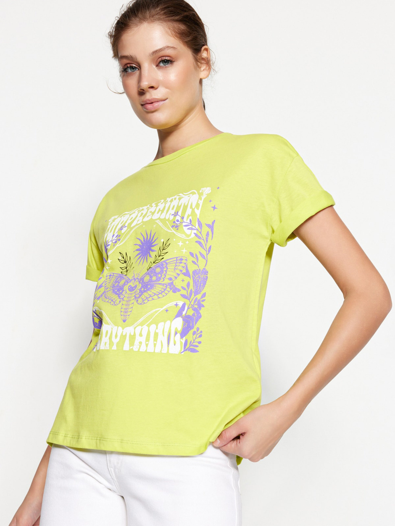 Футболка Trendyol модель TWOSS23TS00140/Lime Футболка Trendyol модель TWOSS23TS00140/Lime Фото