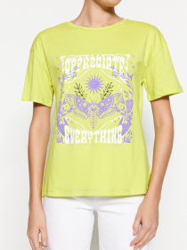 Футболка Trendyol модель TWOSS23TS00140/Lime Футболка Trendyol модель TWOSS23TS00140/Lime Фото