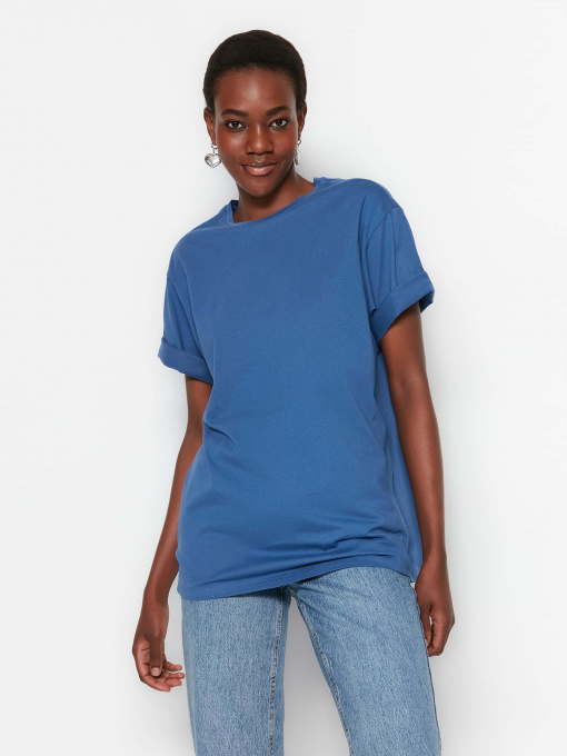 Футболка Trendyol модель TWOSS23TS00148/Indigo Фото