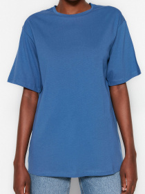 Футболка Trendyol модель TWOSS23TS00148/Indigo Фото