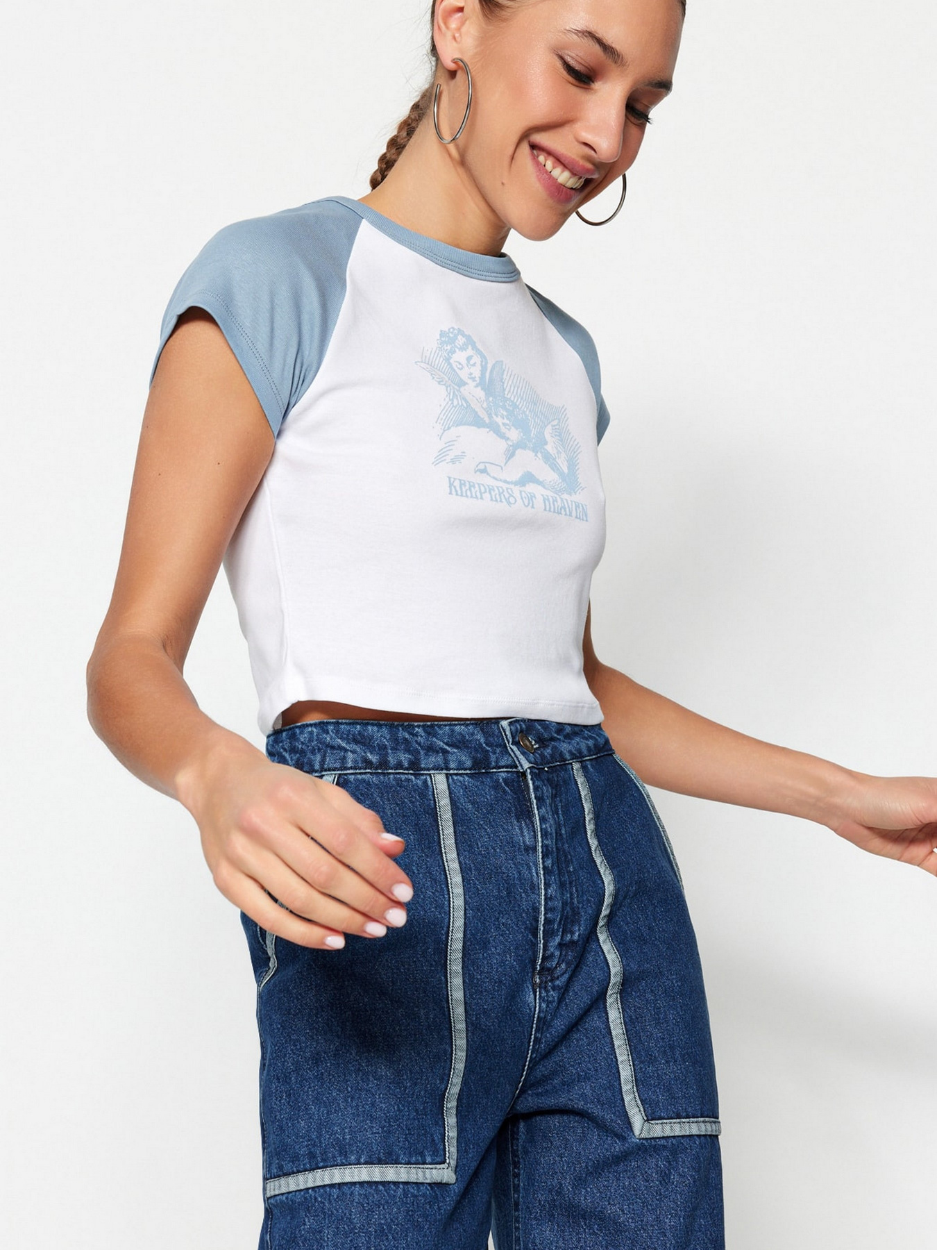 Футболка Trendyol модель TWOSS23TS00170/Mavi Фото