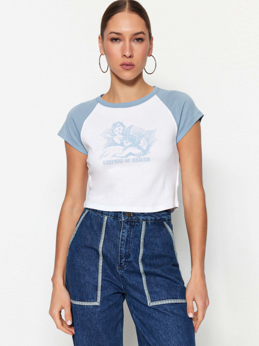 Футболка Trendyol модель TWOSS23TS00170/Mavi Фото