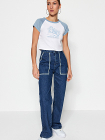 Футболка Trendyol модель TWOSS23TS00170/Mavi Фото