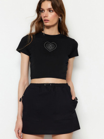 Футболка Trendyol модель TWOSS23TS00180/Siyah Фото