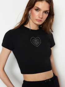 Футболка Trendyol модель TWOSS23TS00180/Siyah Фото