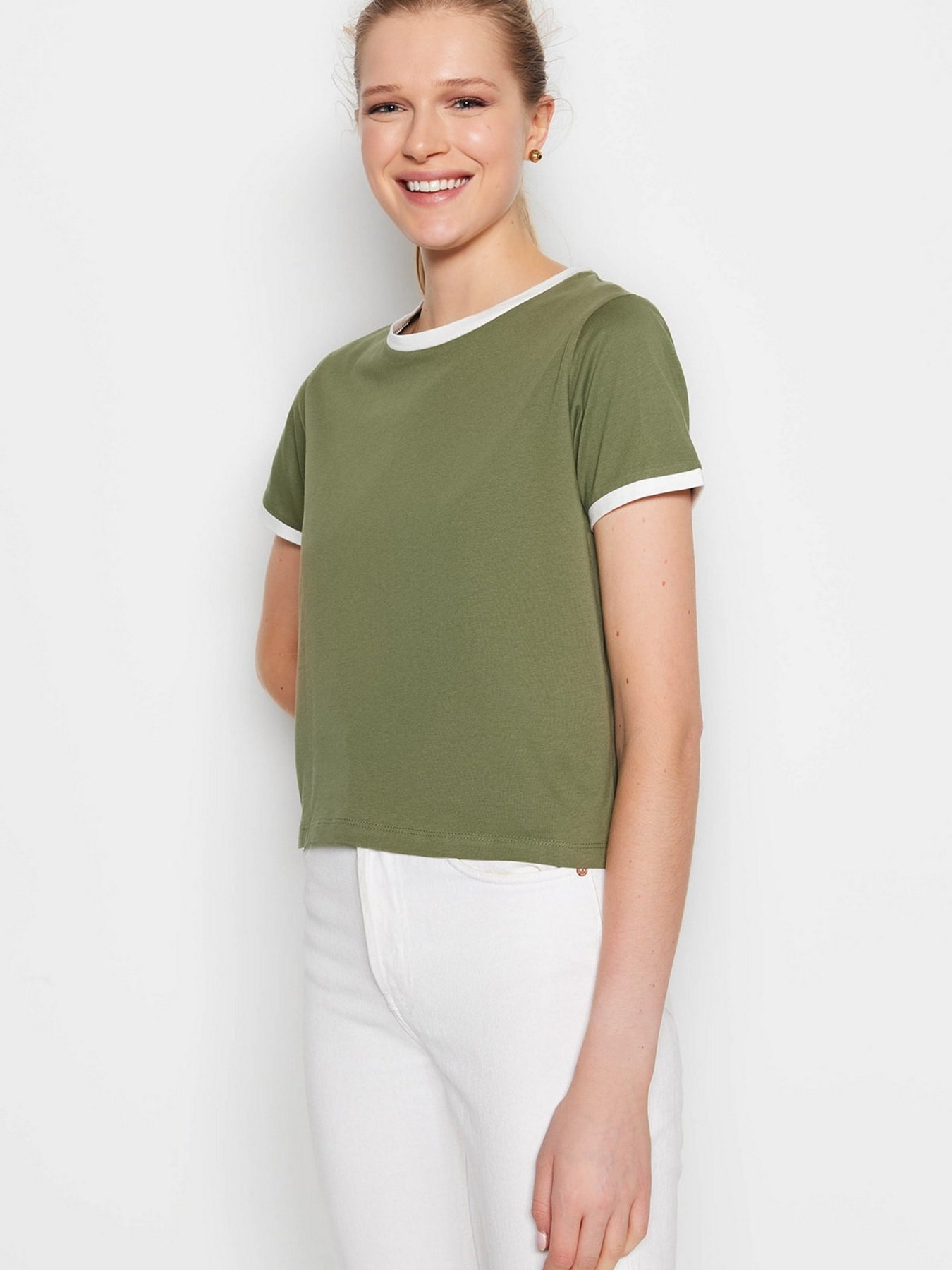 Футболка Trendyol модель TWOSS23TS00224/Haki Фото