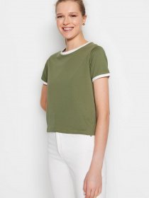 Футболка Trendyol модель TWOSS23TS00224/Haki Фото
