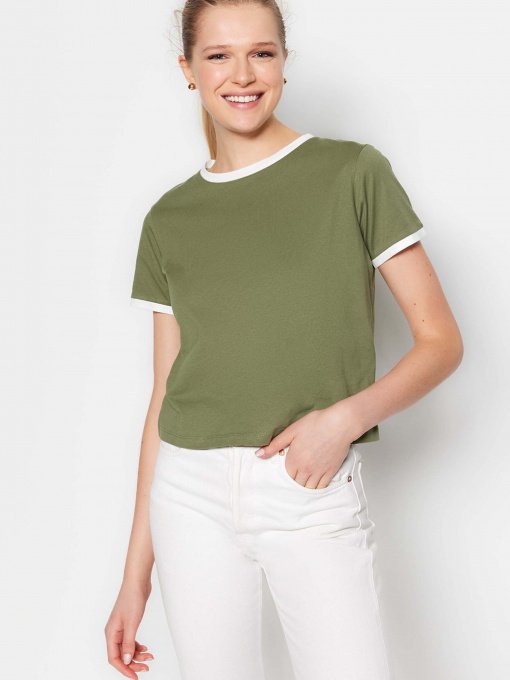 Футболка Trendyol модель TWOSS23TS00224/Haki Фото