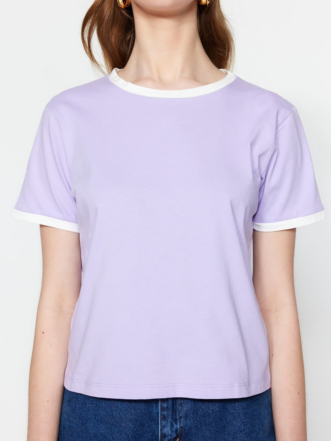 Футболка Trendyol модель TWOSS23TS00224/Lila Фото