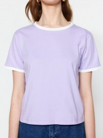 Футболка Trendyol модель TWOSS23TS00224/Lila Фото