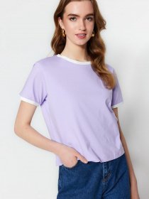 Футболка Trendyol модель TWOSS23TS00224/Lila Фото