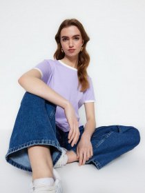 Футболка Trendyol модель TWOSS23TS00224/Lila Фото