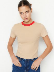 Футболка Trendyol модель TWOSS23TS00230/Bej Фото