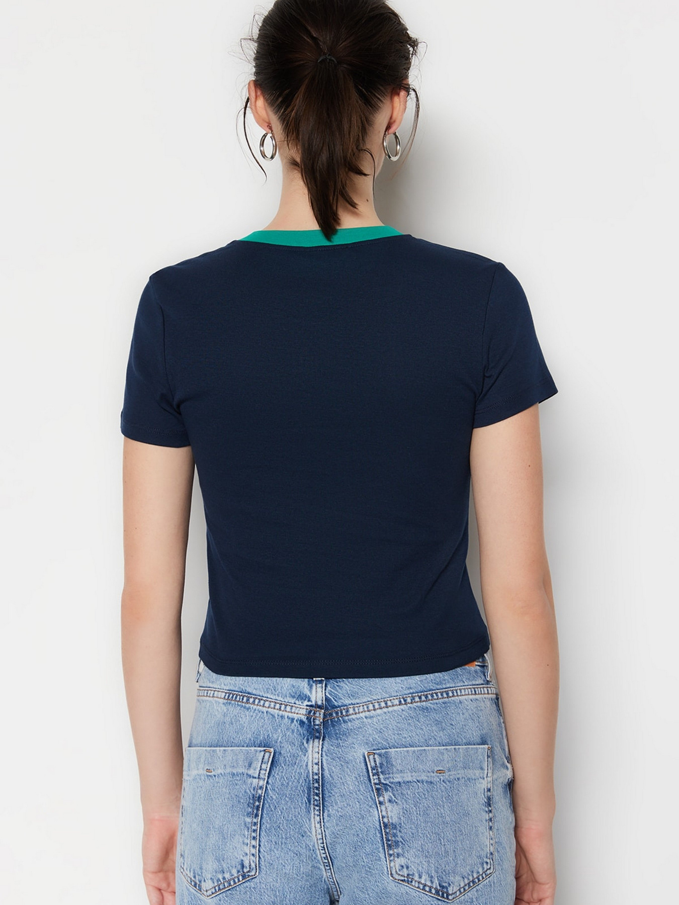 Футболка Trendyol модель TWOSS23TS00230/Lacivert Фото
