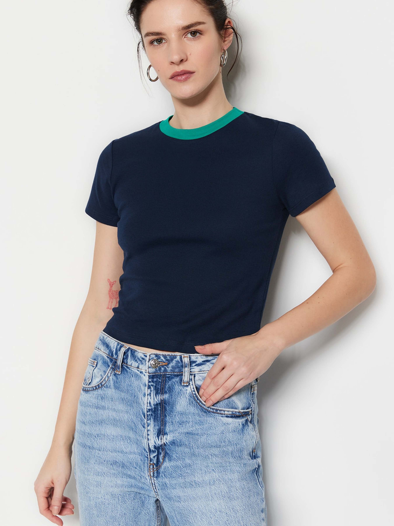 Футболка Trendyol модель TWOSS23TS00230/Lacivert Фото