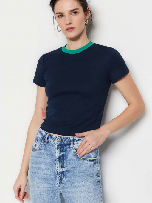 Футболка Trendyol модель TWOSS23TS00230/Lacivert Фото