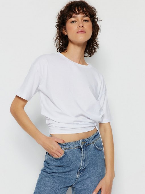 Футболка Trendyol модель TWOSS23TS00244/Beyaz Фото